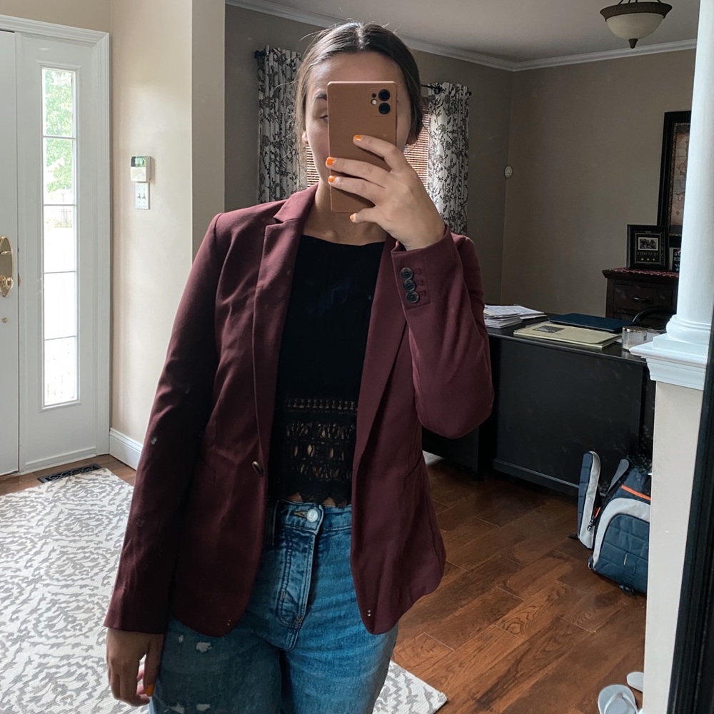 Old Navy Burgundy Blazer